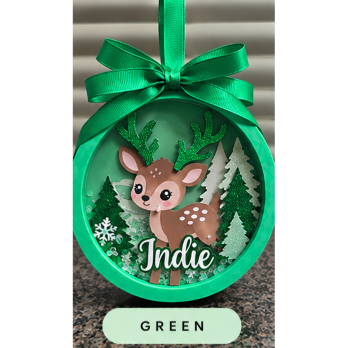 🦌 Woodland Reindeer Ornament