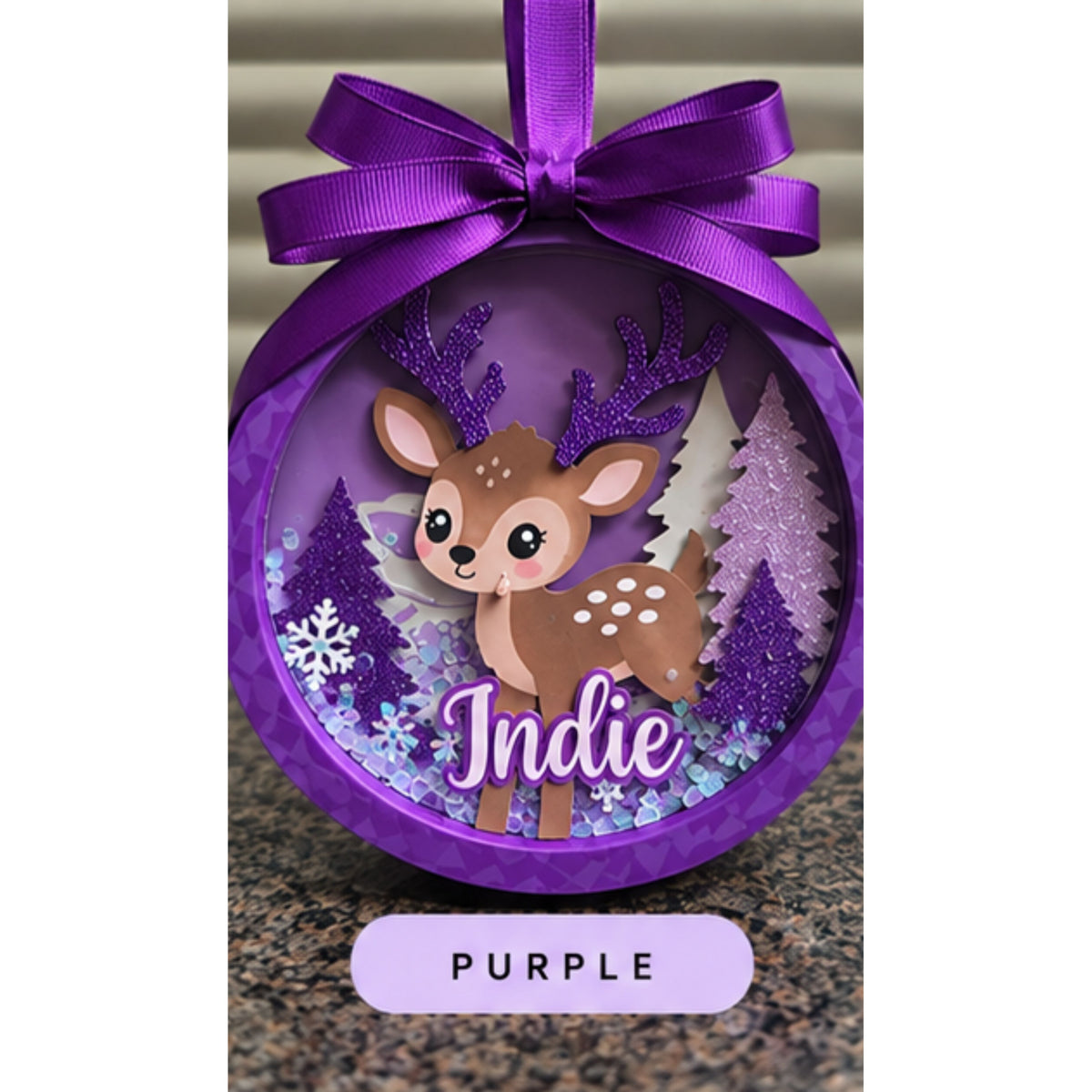🦌 Woodland Reindeer Ornament
