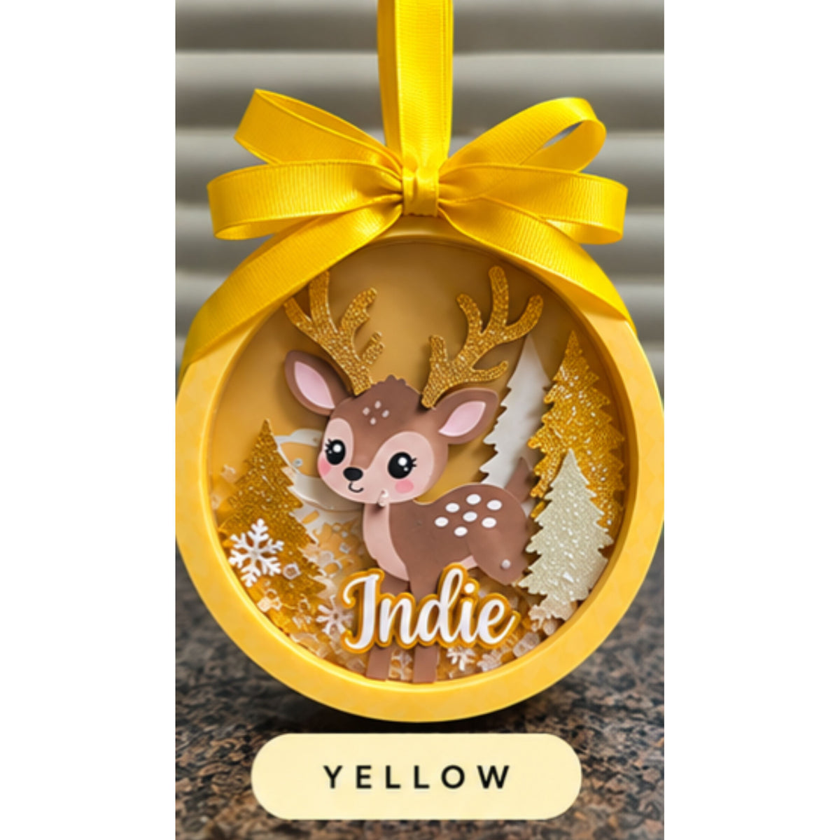 🦌 Woodland Reindeer Ornament