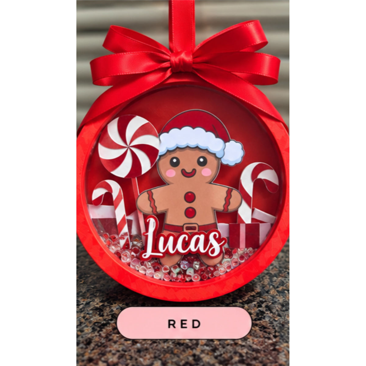 🍭 Gingerbread Candyland Ornament